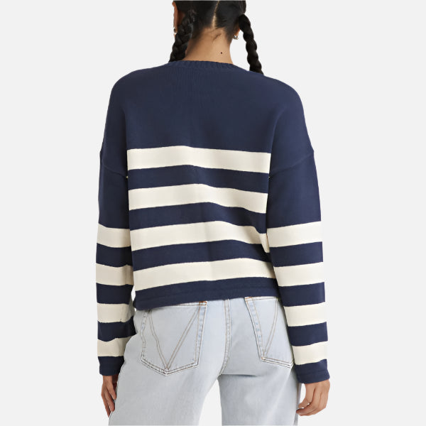RVCA Ivy Stripe Sweater - Moody Blue