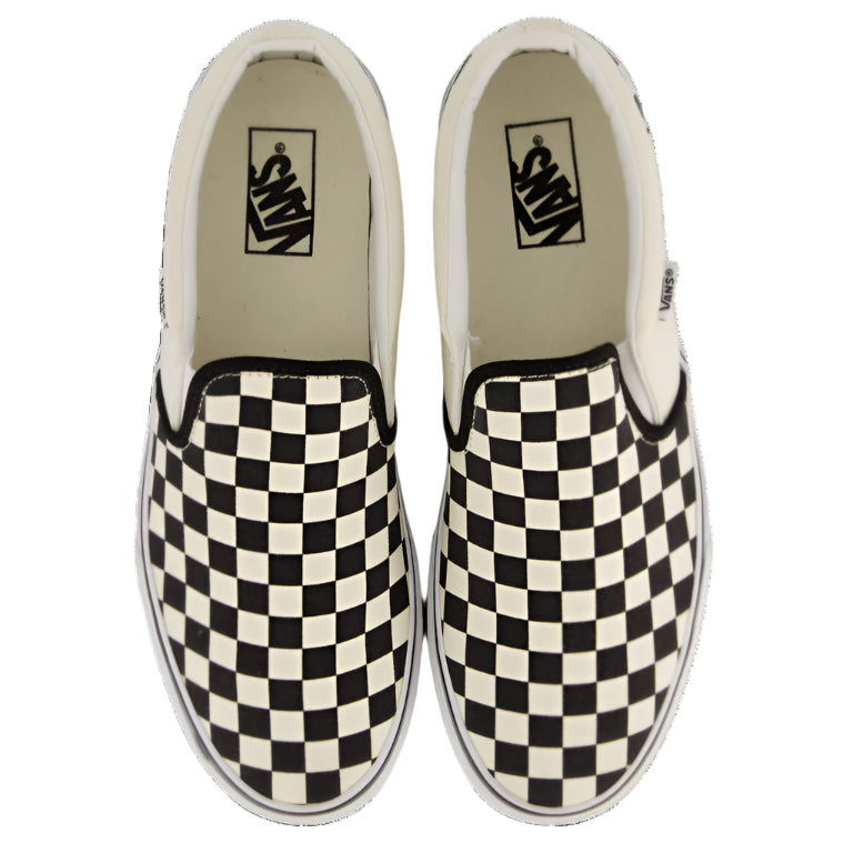 vans asher -checkerboard black natural