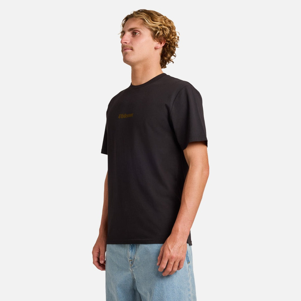 Volcom Linear Tee - Black - view 3 | Propaganda Streetwear & Skate