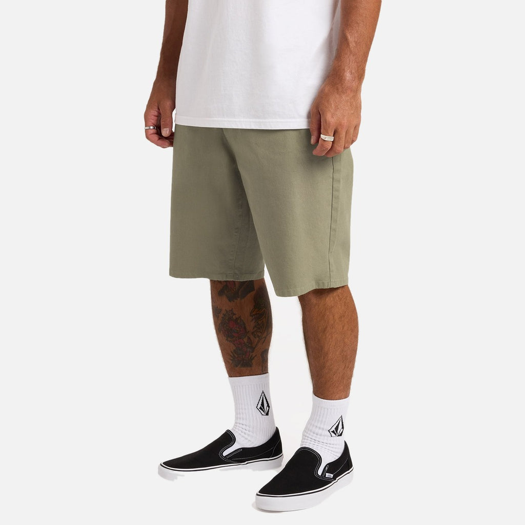 Volcom Modown Canvas 5 Pocket Short - Teak - view 2 | Propaganda Streetwear & Skate
