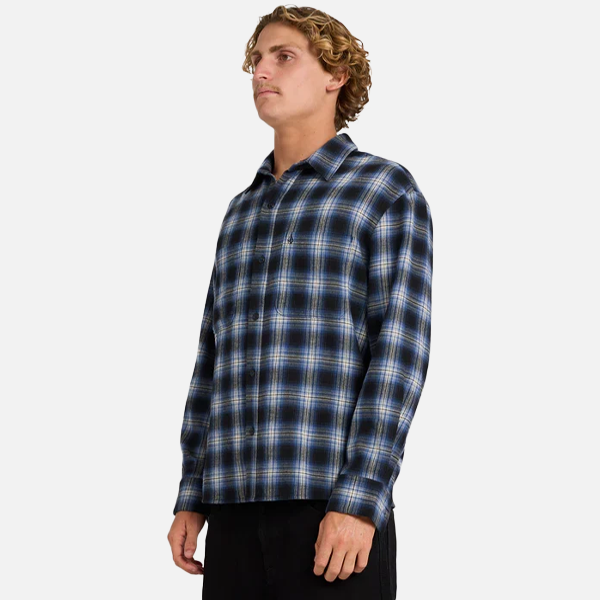 Volcom Psycho Flannel Shirt - Light Navy