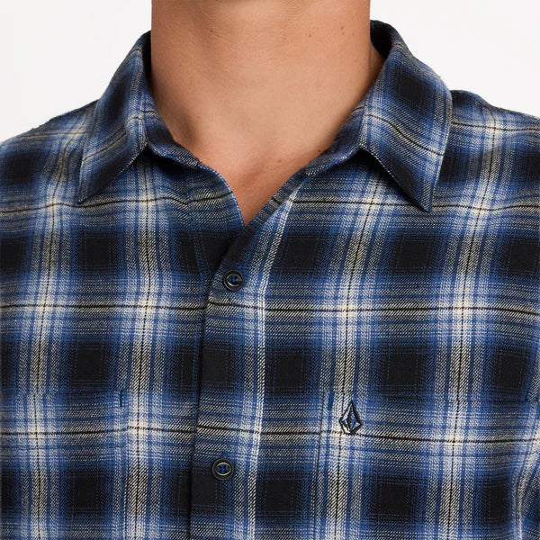 Volcom Psycho Flannel Shirt - Light Navy