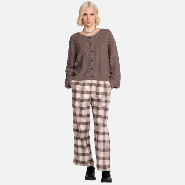 Volcom Snug Lyfe Cardigan - Black Plum