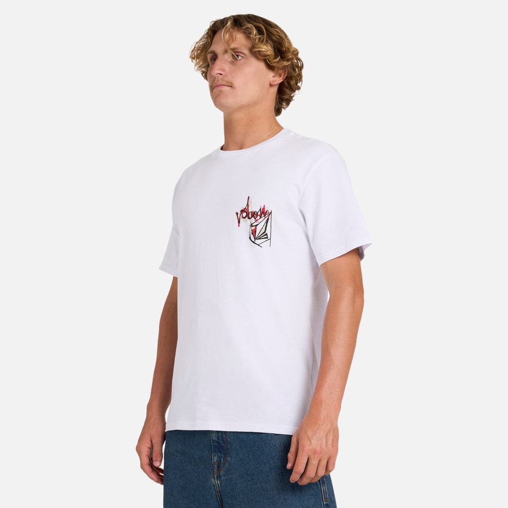Volcom Stone Script Tee - White - view 2 | Propaganda Streetwear & Skate