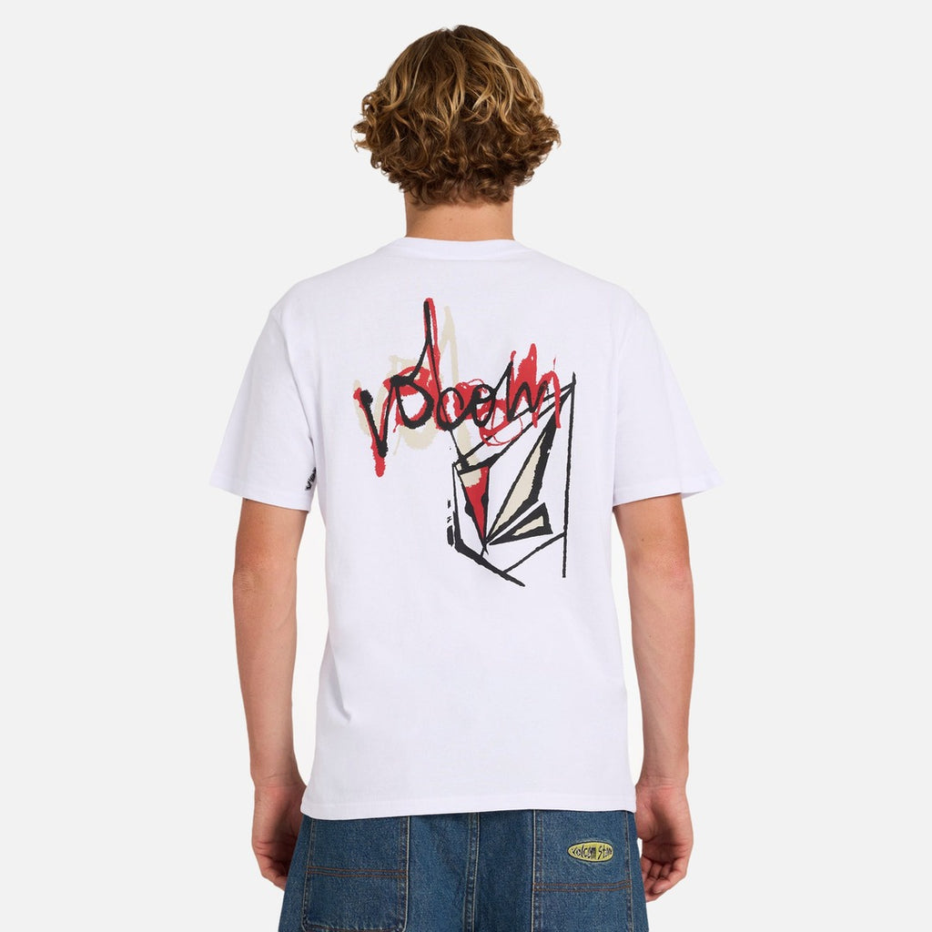 Volcom Stone Script Tee - White - view 3 | Propaganda Streetwear & Skate