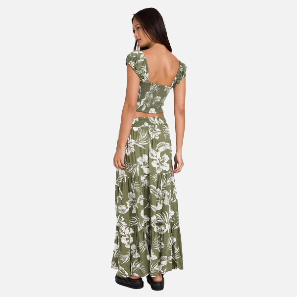 Volcom Viper Maxi Skirt - Moss Stone