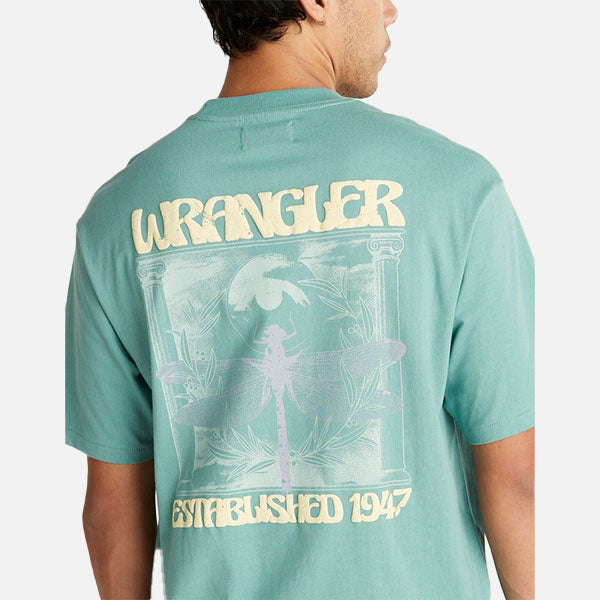 Wrangler Dragon Fly Slacker Tee - Overcast Blue