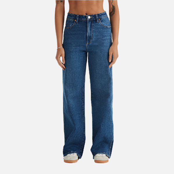 wrangler hi bells headliner blue jeans