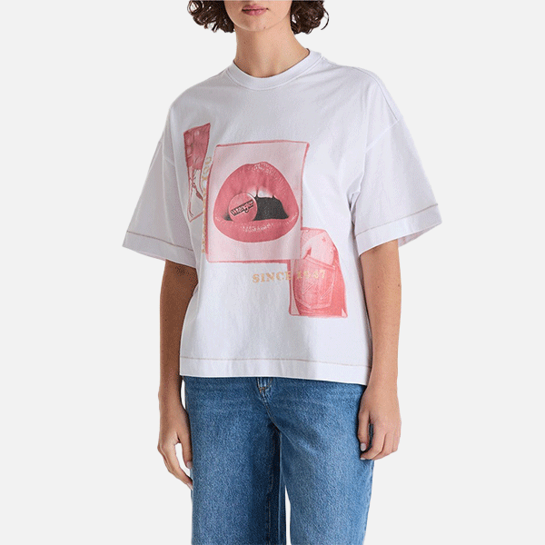 Wrangler Stung Boxed Tee - White