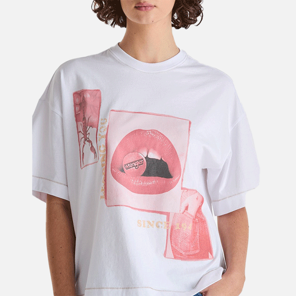 Wrangler Stung Boxed Tee - White