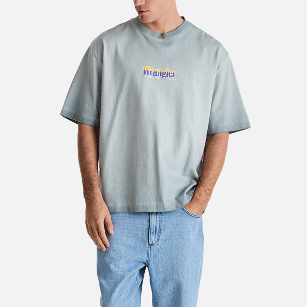 Wrangler Zero Boxcar Tee - Bluestone