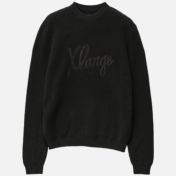 xlarge crew knit black