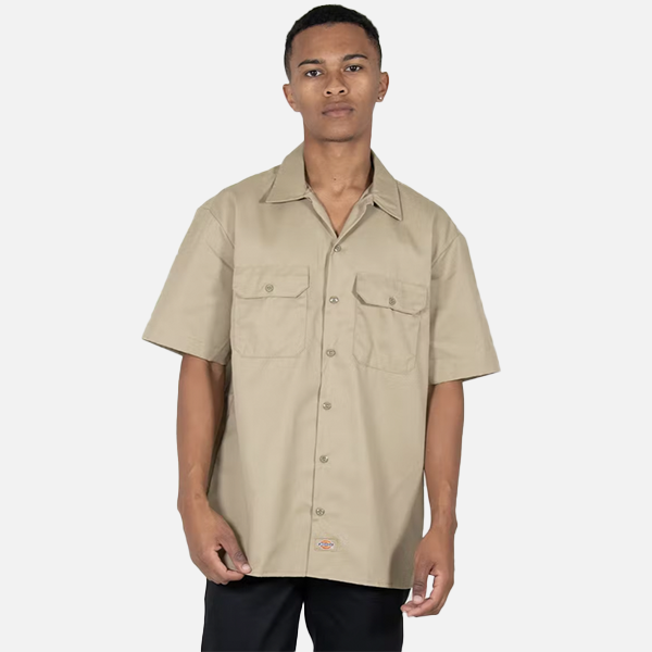 Dickies 1574 Short Sleeve Work Shirt - Khaki