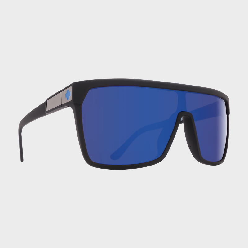 Spy Sunglasses Flynn - Soft Matte Black Happy Bronze Dark Blue Spectra