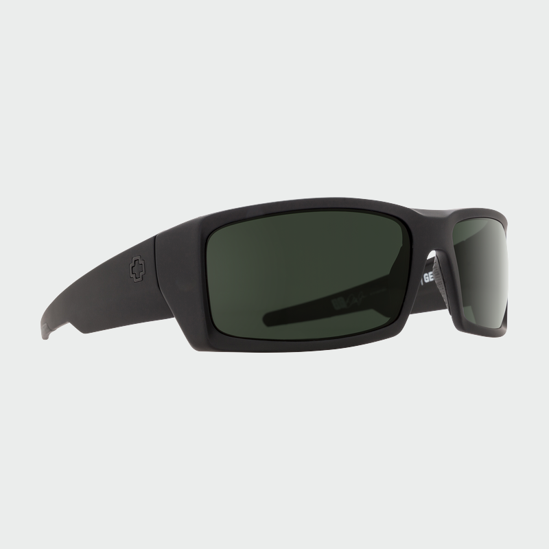 Spy Sunglasses General - Soft Matte Black Grey Green Polarized