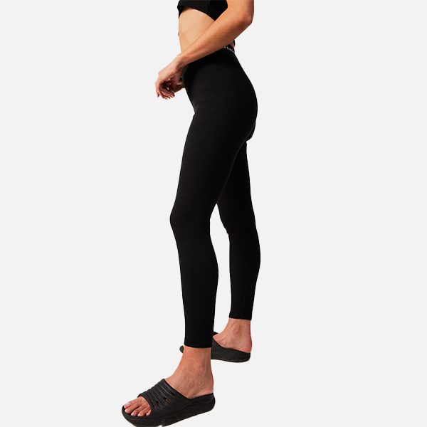 Afends Pala Recycled Ribbed Leggings - Black