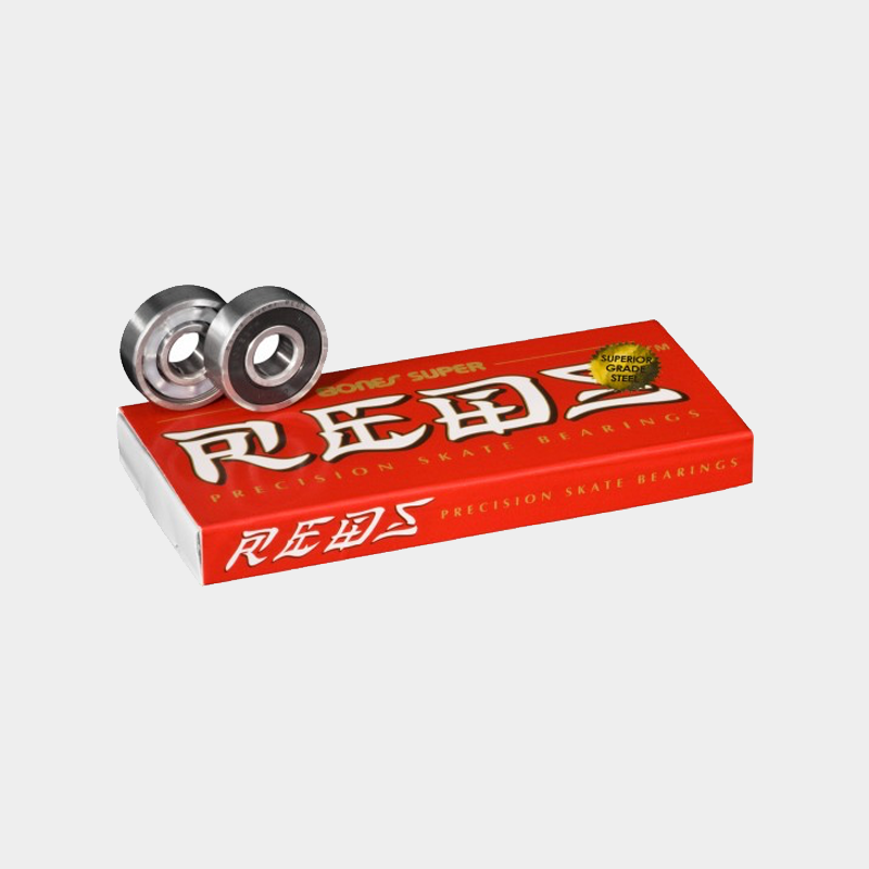 Bones Super Reds Bearings. Set of 8 high quality skateboard bearings