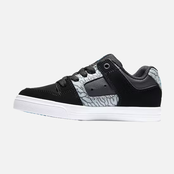 DC Pure Youth Shoes - Black/Blue Grey