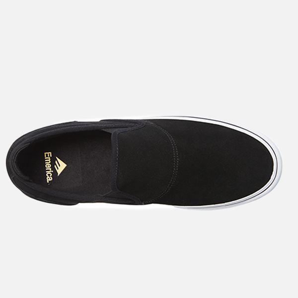 Emerica Youth Wino G6 Slip On Shoes - Black/White/Gold