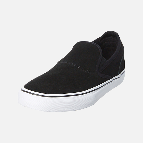 Emerica Youth Wino G6 Slip On Shoes - Black/White/Gold