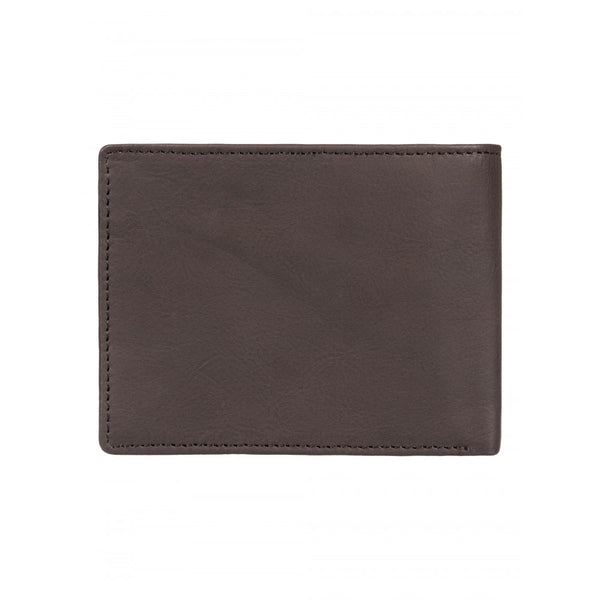 Quiksilver Gutherie IV Leather Wallet - Chocolate Brown