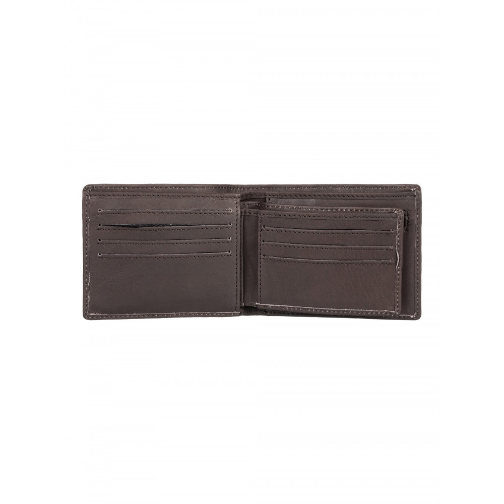 Quiksilver Gutherie IV Leather Wallet - Chocolate Brown