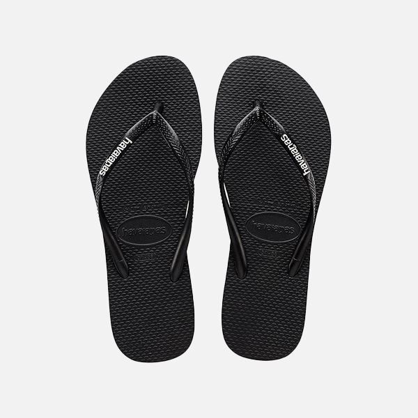 Havaianas Slim Logo Pop-Up - Black/White