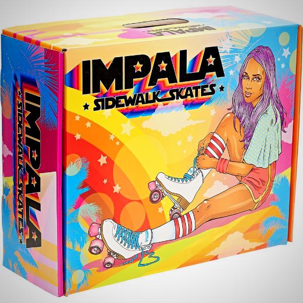Impala Quad Roller skates - Pink/Yellow