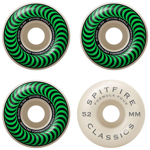 Spitfire Wheels F4 99 Classic Green - 52mm