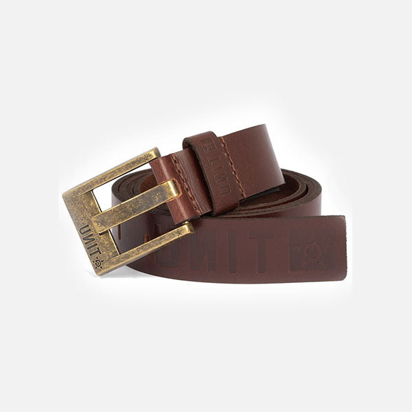 Unit Mens Belt Fortitude - Dark Chocolate Leather