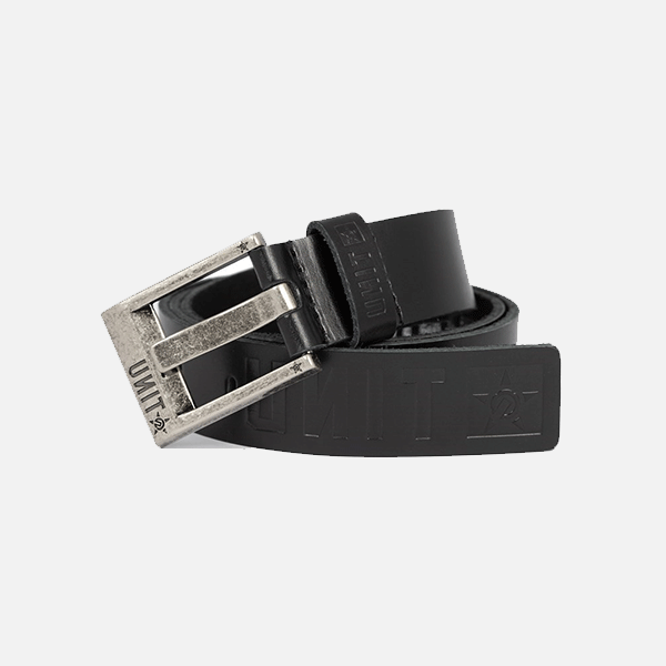 Unit Mens Belt Fortitude - Black Leather