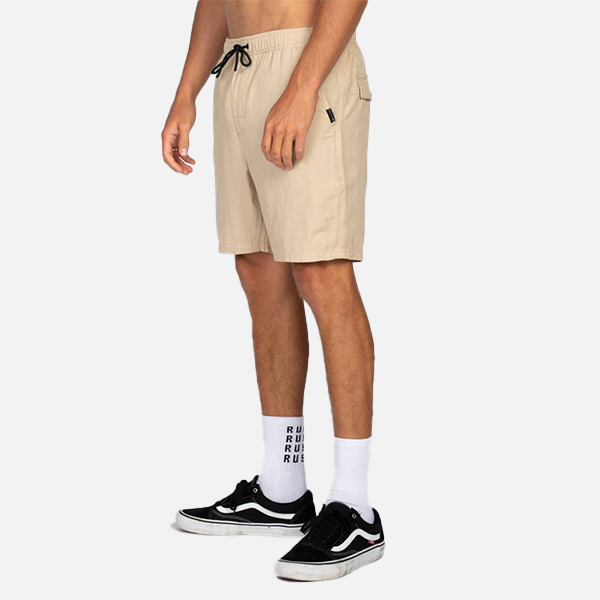 Rusty Boys Overtone Linen Elastic Shorts - Light Fennel