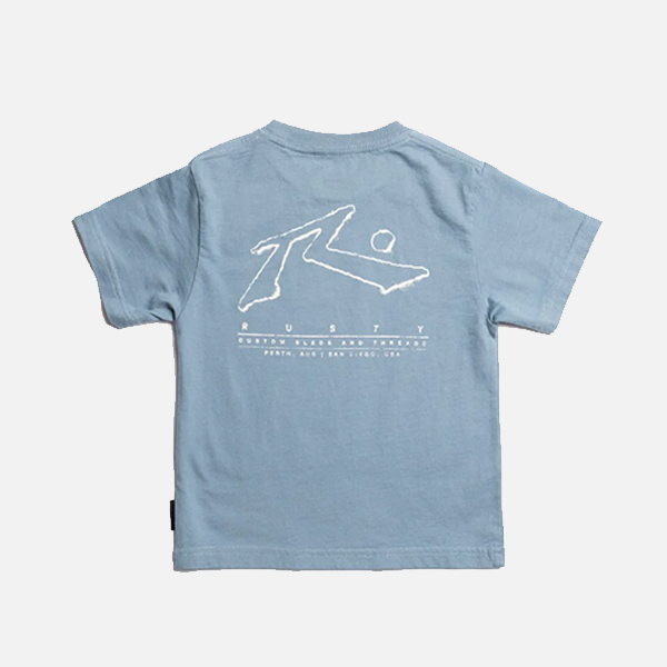 Rusty Runts Sleds And Threads Tee - China Blue