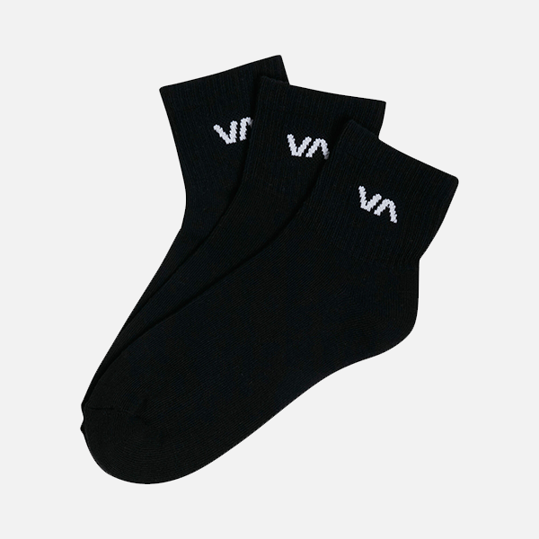 RVCA VA Mini Crew Sock - Black/Black