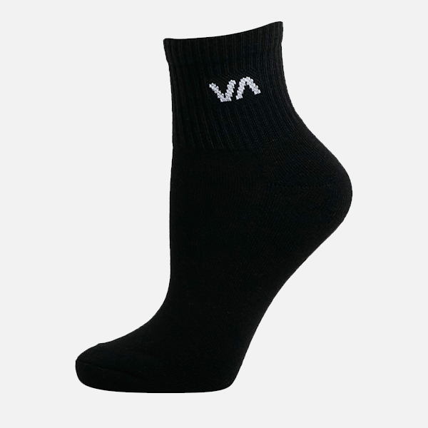 RVCA VA Mini Crew Sock - Black/Black