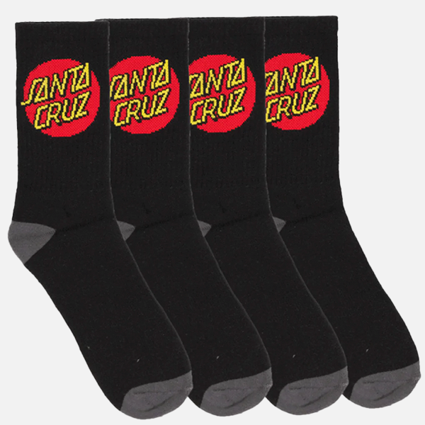 Santa Cruz Classic Dot Crew Socks - Black