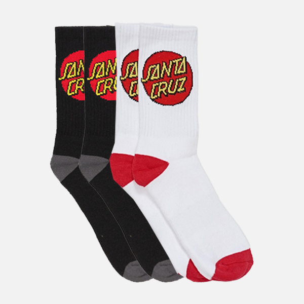 Santa Cruz Classic Dot Socks - Black/White