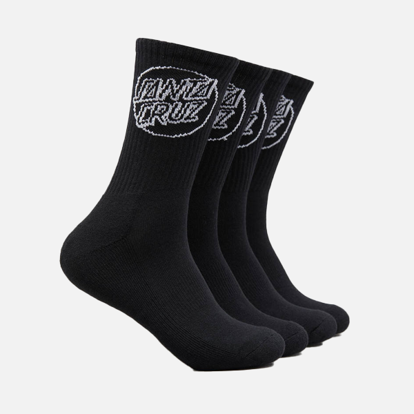 Santa Cruz Crew Socks Opus Dot 4pk - Black