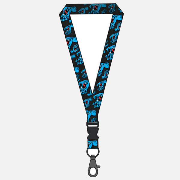 Santa Cruz Screaming Hand All Over Lanyard - Black