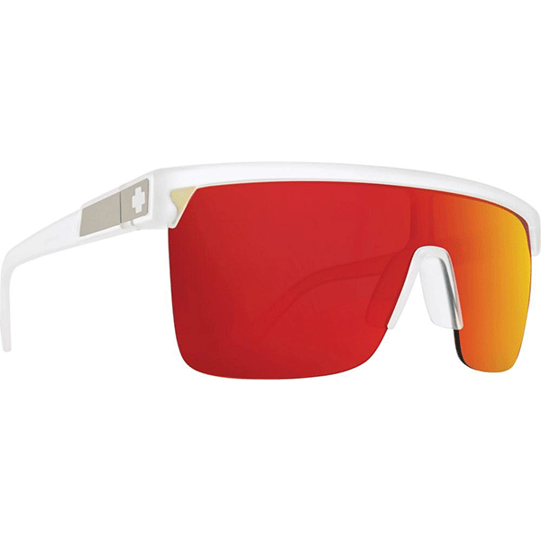 Spy Sunglasses Flynn 5050 - Matte Crystal HD Plus  Red Spectra Mirror