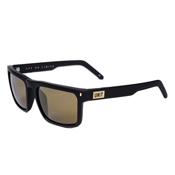 Unit Primer Sunglasses Polarised - Matte Black/Gold