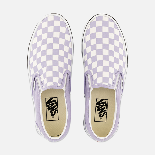 Vans Asher Checkerboard - White/Purple