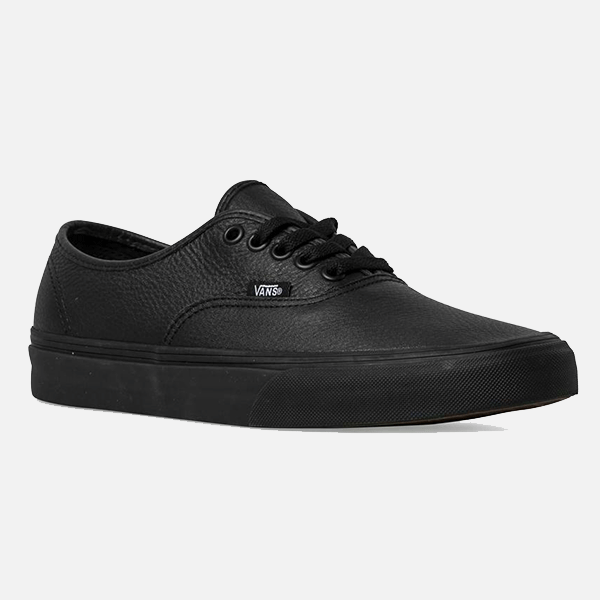 Vans black leather shoes nz Clearance